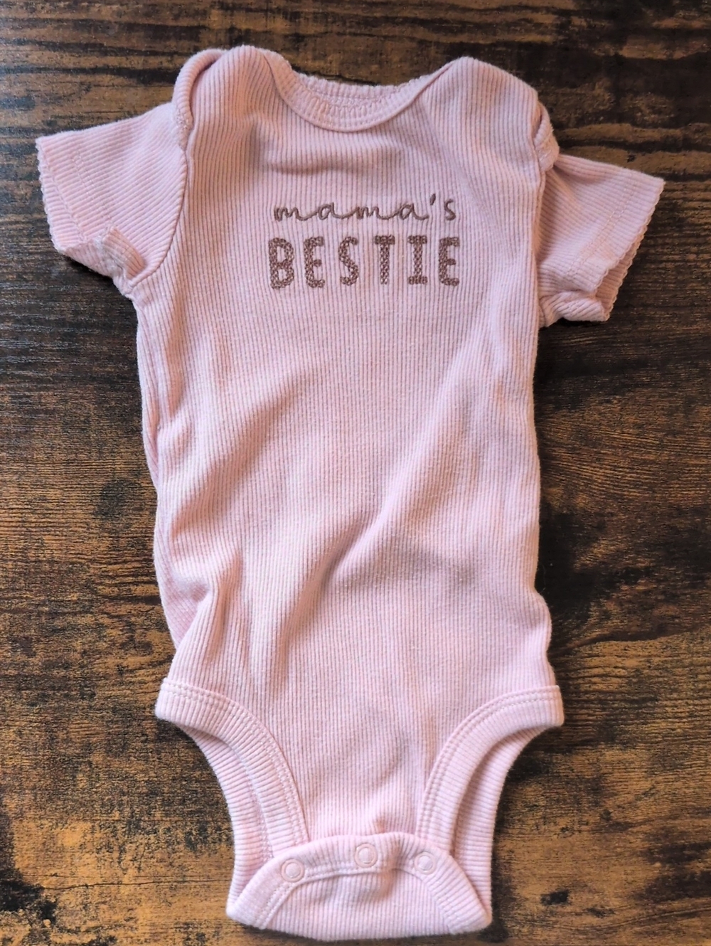 5/$25 Child of mine Mama's Bestie Pink Baby Onesie Bodysuit